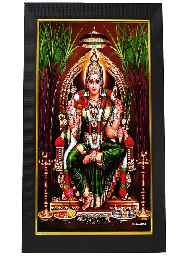 101Temples - Goddess Rajarajeshvari Amman Wooden Photo Frame | Kamatchi | Ambal | Parvati Devi | Mata | Adi Shakti | Lalitha Tripura Sundari | 1 Piece | 10 x 13 | Matt Finish | Wood - Image 1